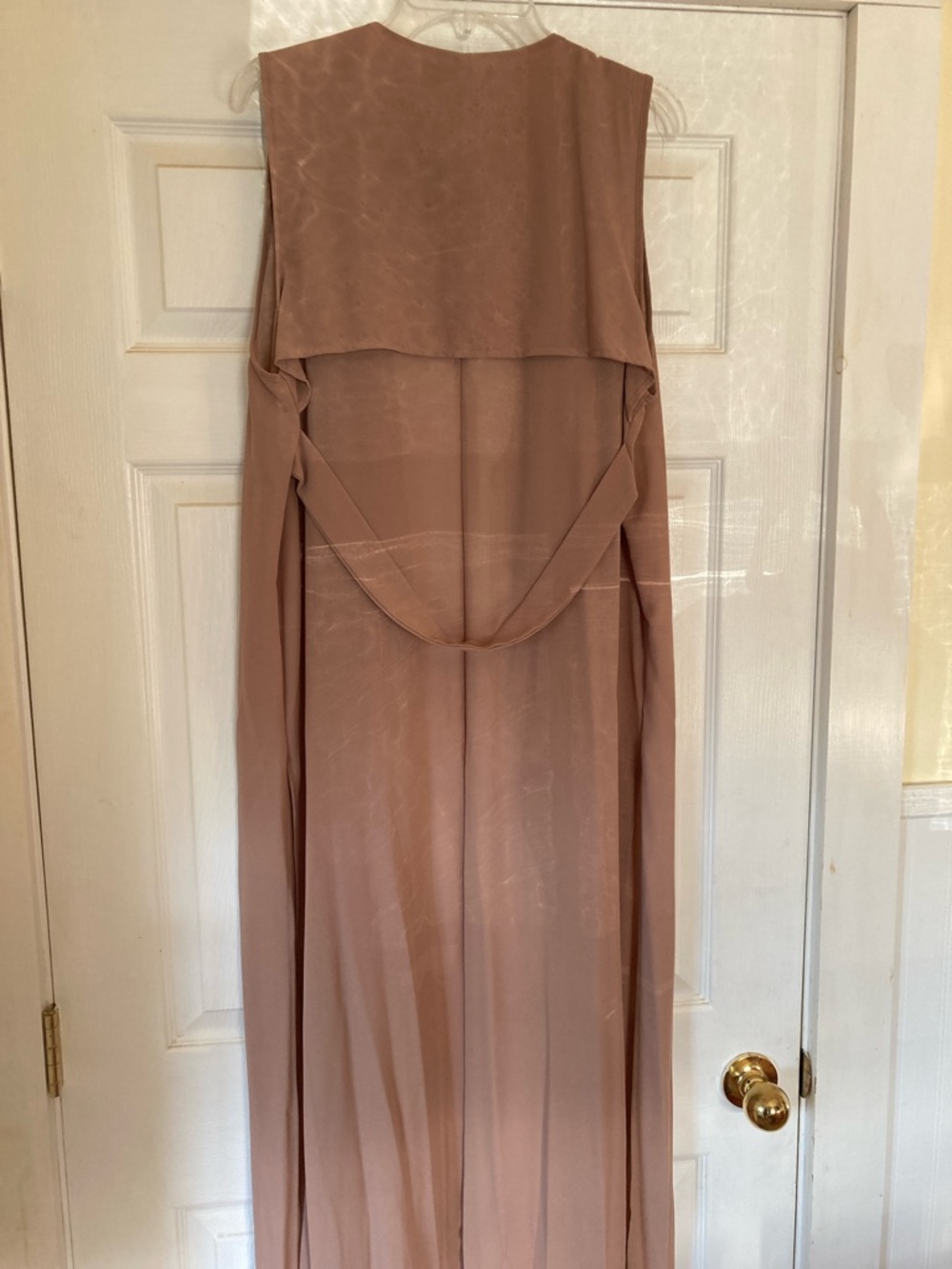 naked wardrobe blush tan sheer duster vest - Picture 6 of 8